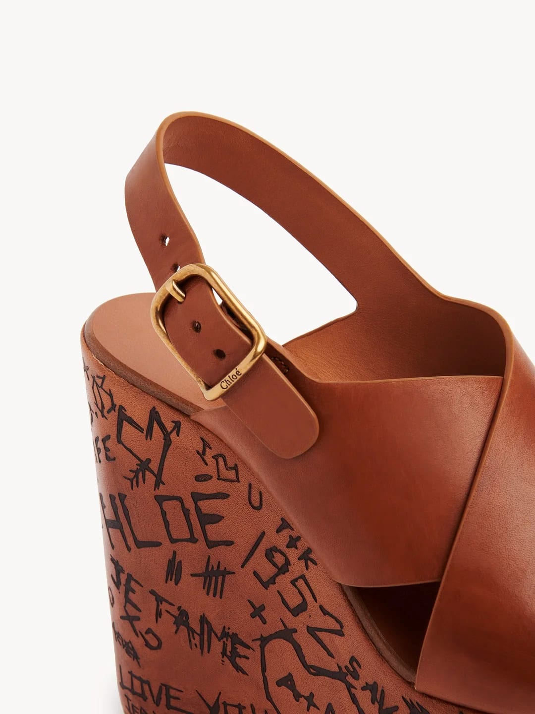 Maxime Wedge Sandal in Brown, $1274 (approximately P72,2417.98), CHLOE, chloe.com